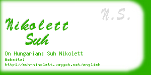 nikolett suh business card